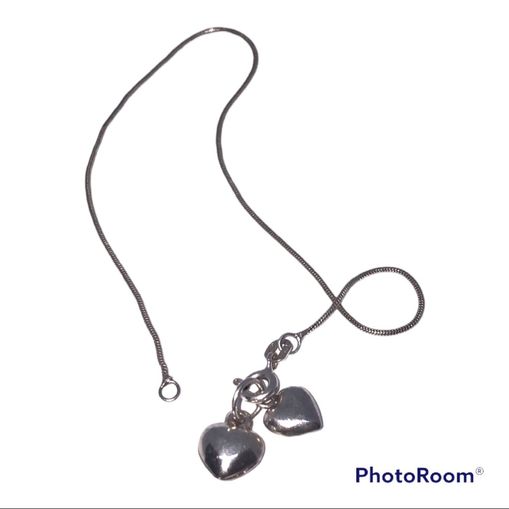 Double heart bracelet, made in Italy
